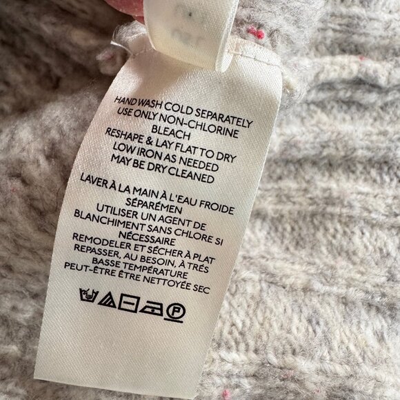 FREE PEOPLE Molly Heather Gray Oversized Cable Knit Grandpa Cardigan NWOT - Picture 7 of 10